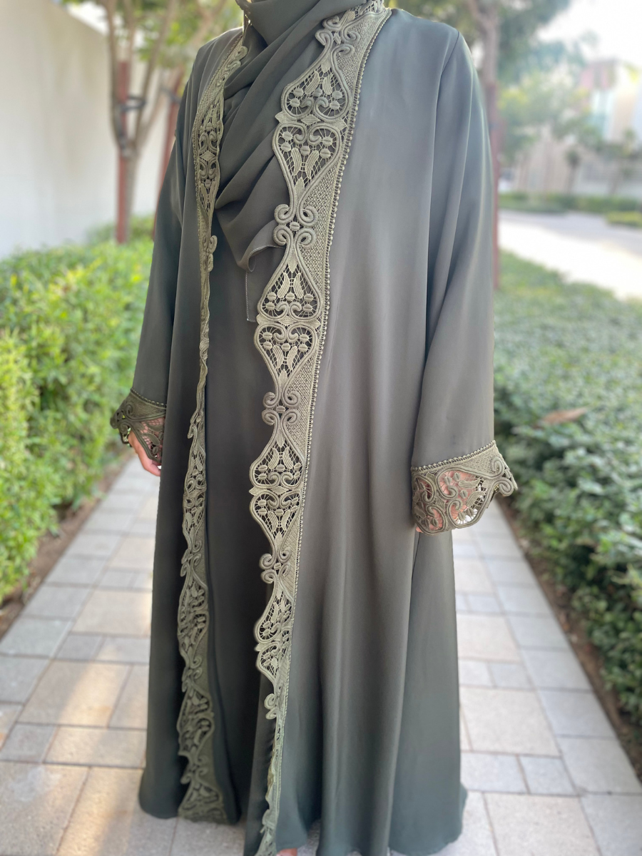 women's_abaya_dress_green_abaya_for_women_open_abaya